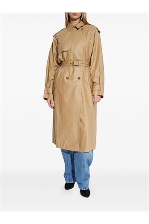 Trench in misto lino beige ISABEL MARANT | MA0410FAC1C01I90BE